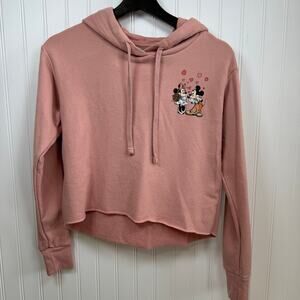 XS Cropped Mickey & Minnie Mouse Hoodie